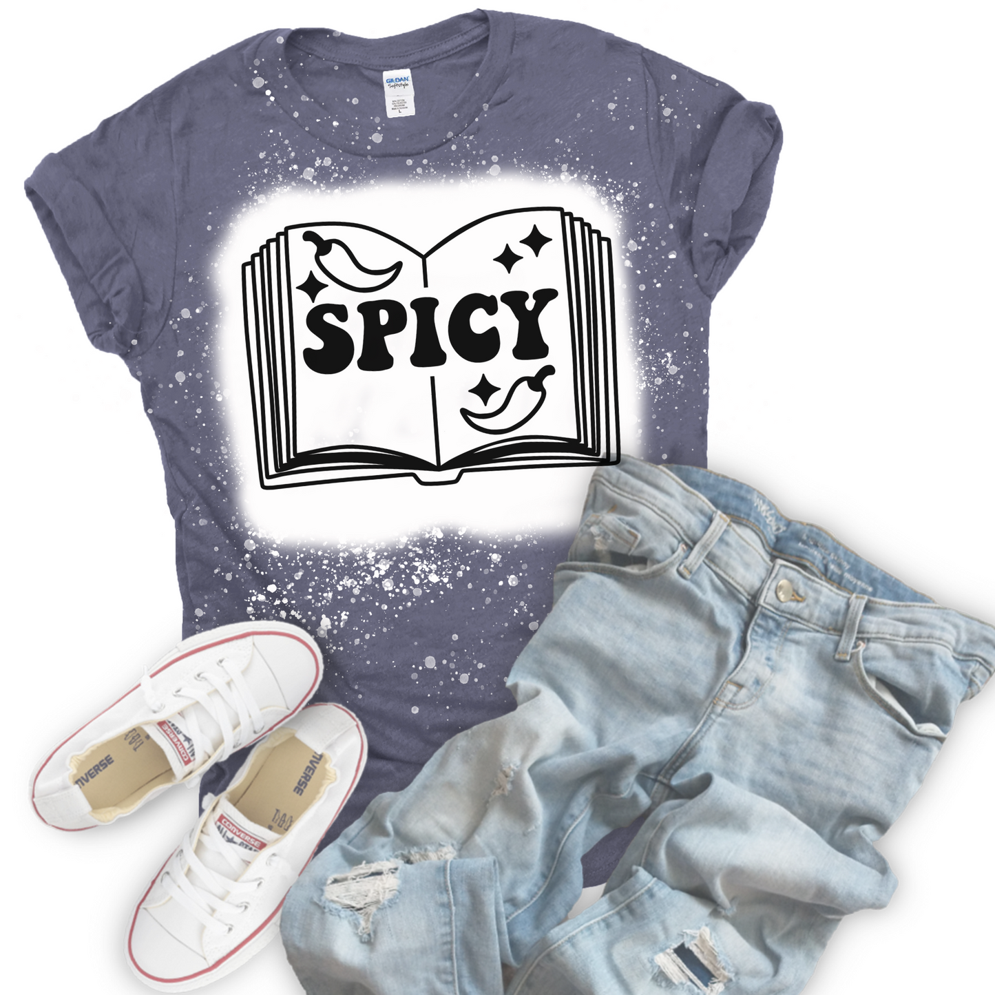 Spicy Book Bleached Tee