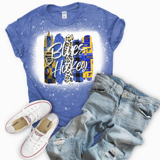 St. Louis Blues Hockey Bleached Tee