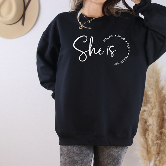 She is Fierce Crewneck