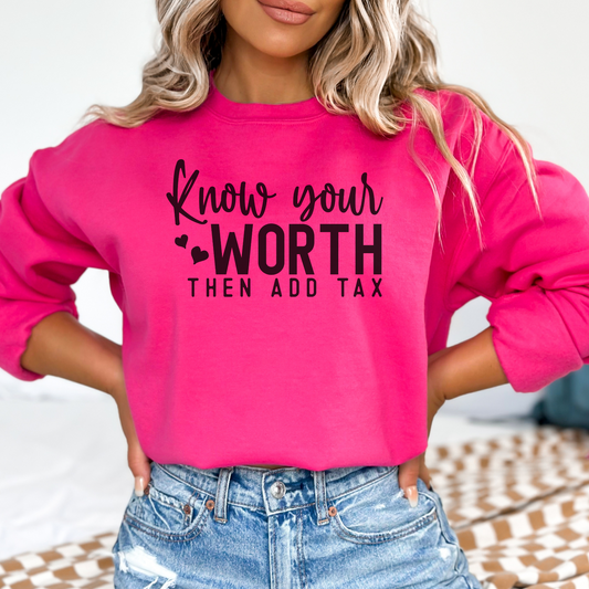 Know your worth crewneck