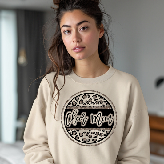 Leopard Cheer Mama Crewneck