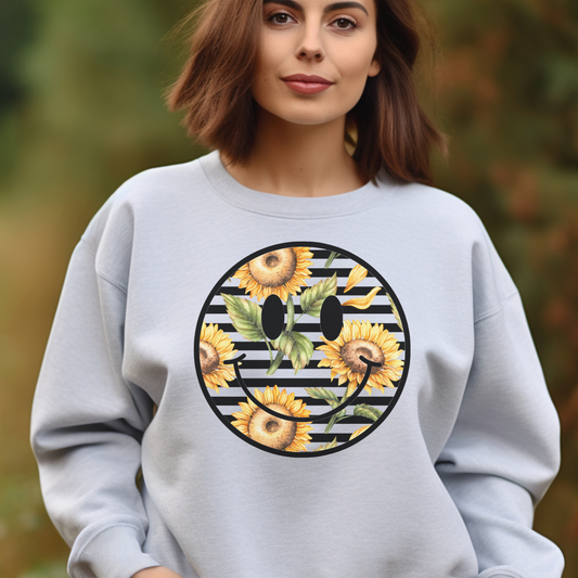 Sunflower Smiley Crewneck