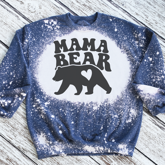 Mama Bear Bleached Crewneck