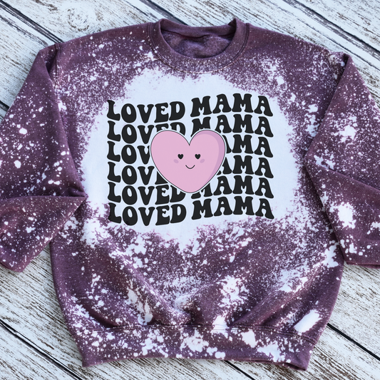 Loved Mama Bleached Crewneck