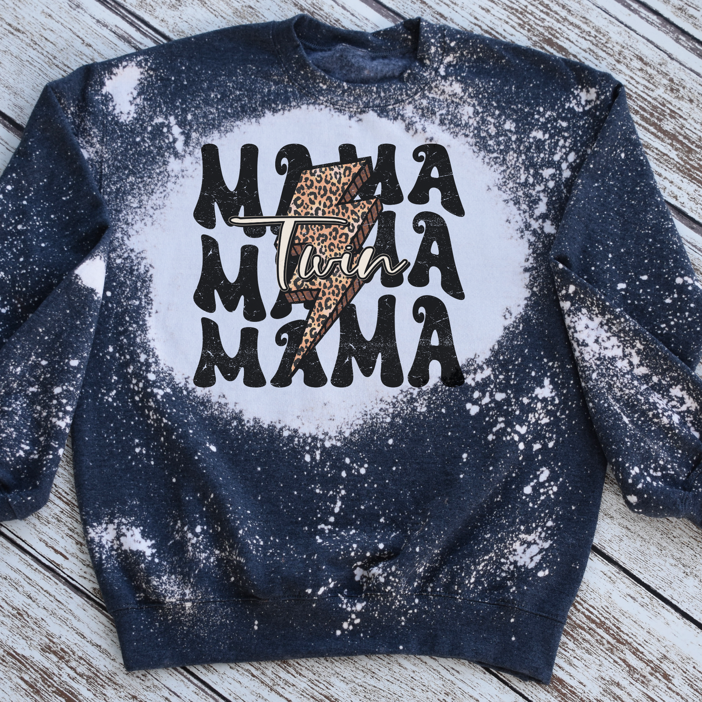 Twin Mama Bleached Crewneck