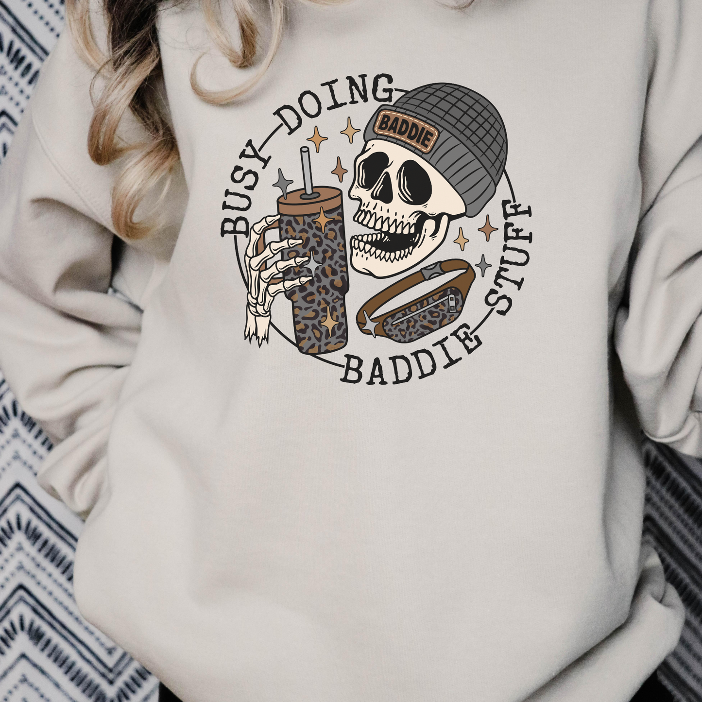 Busy Doing Baddie Stuff Crewneck